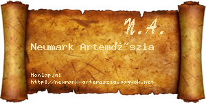 Neumark Artemíszia névjegykártya